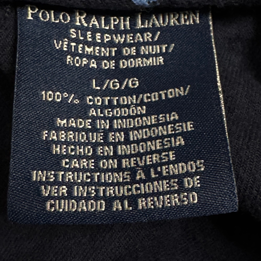 Polo Ralph Lauren Men Navy Blue All Over Pony Sleep Pajama Pants Large EUC! - Picture 4 of 7